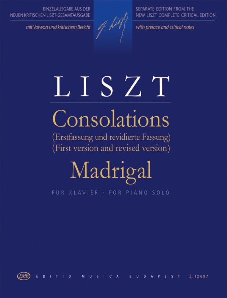Consolations (First and Rev. Version) Madrigal. Klavier Solo. Sheet Music