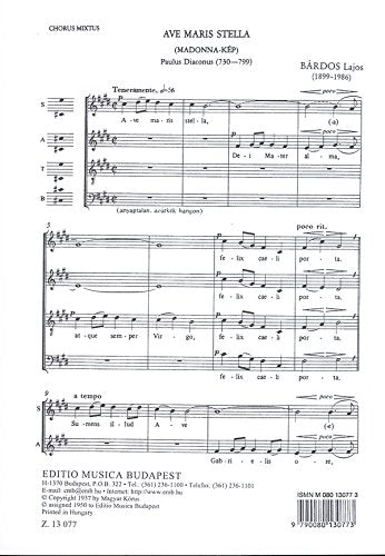 Ave maris stella (madonna kep) chant book