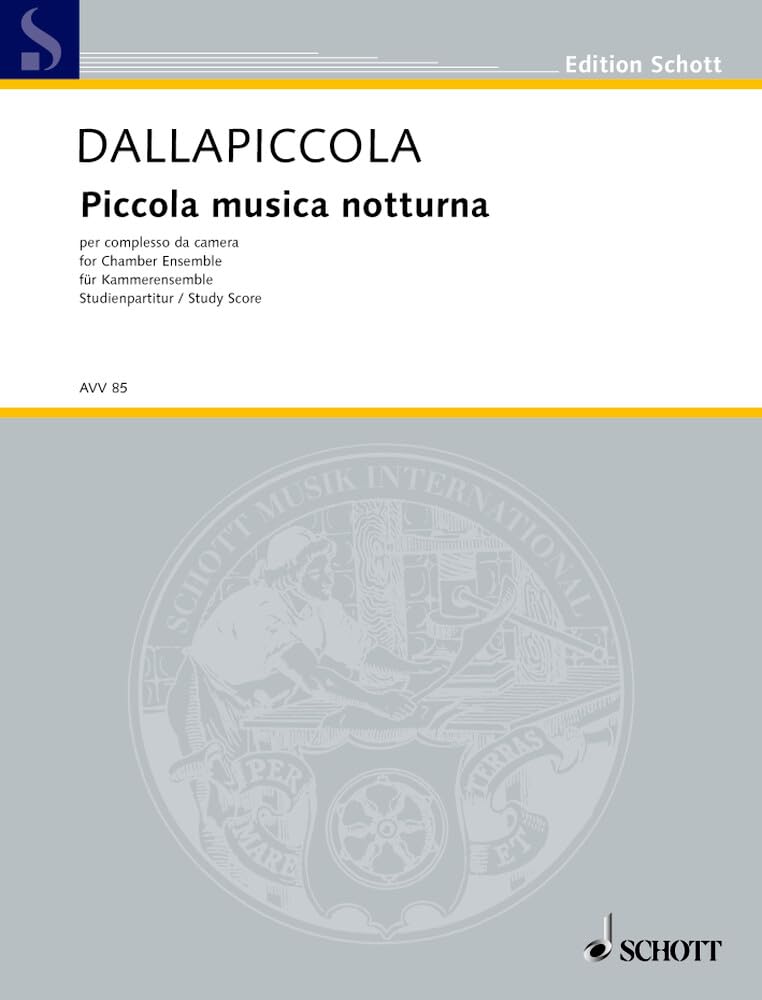 Piccola musica notturna: Pantomimischer Tanz nach einem Gedicht von Manuel Machado. Chamber Orchestra. Partition. book