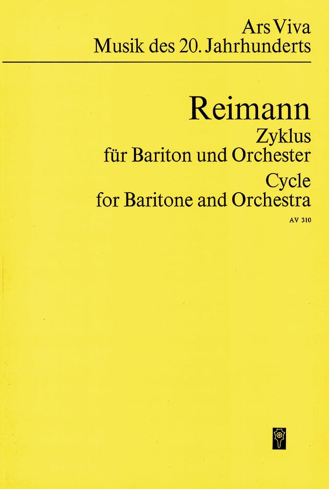 Zyklus: Texte aus dem Gedichtband "Atemwende" von Paul Celan. Bariton und Orchester. Bariton. Studienpartitur. (Musik unserer Zeit) Sheet Music