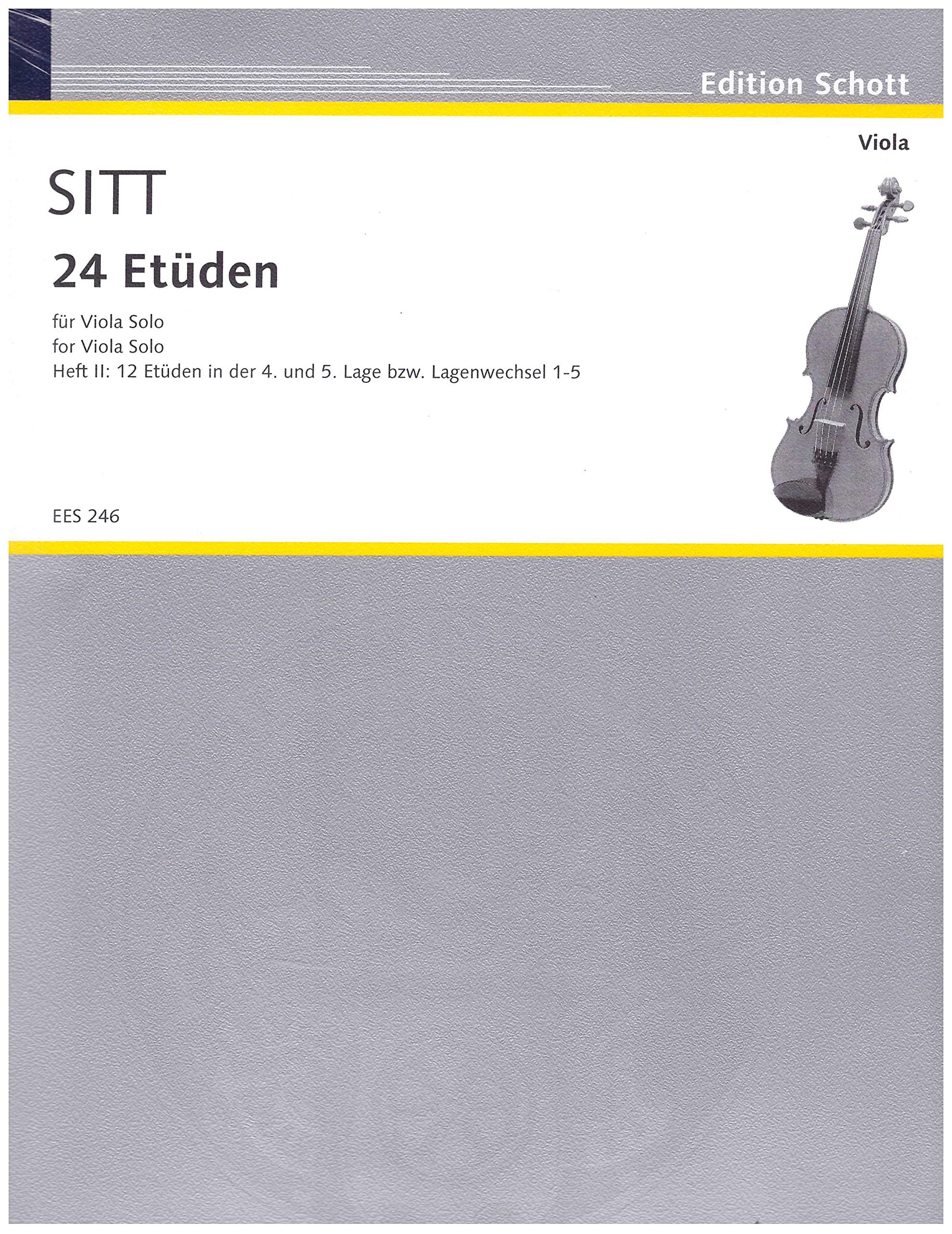 24 Etüden aus op. 32: 12 Etüden in der 4. und 5. Lage und Lagenwechsel 1-5. Viola. (Edition Schott) Sheet Music