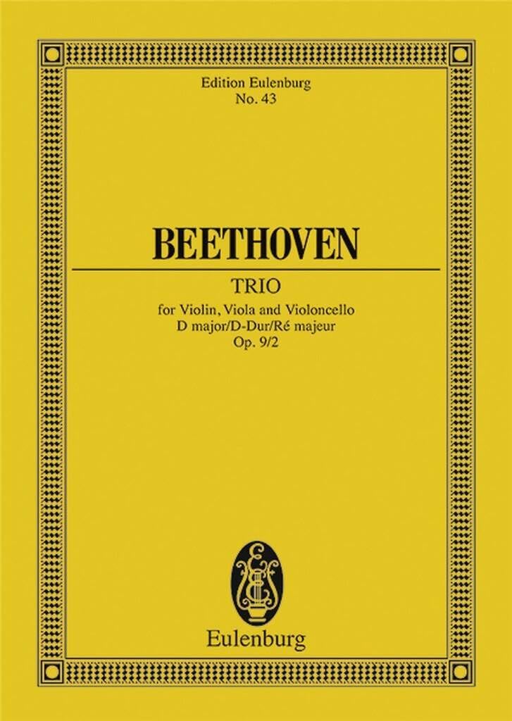 Streichtrio D-Dur: op. 9/2. Streichtrio. Studienpartitur. (Eulenburg Studienpartituren) Arts & Music