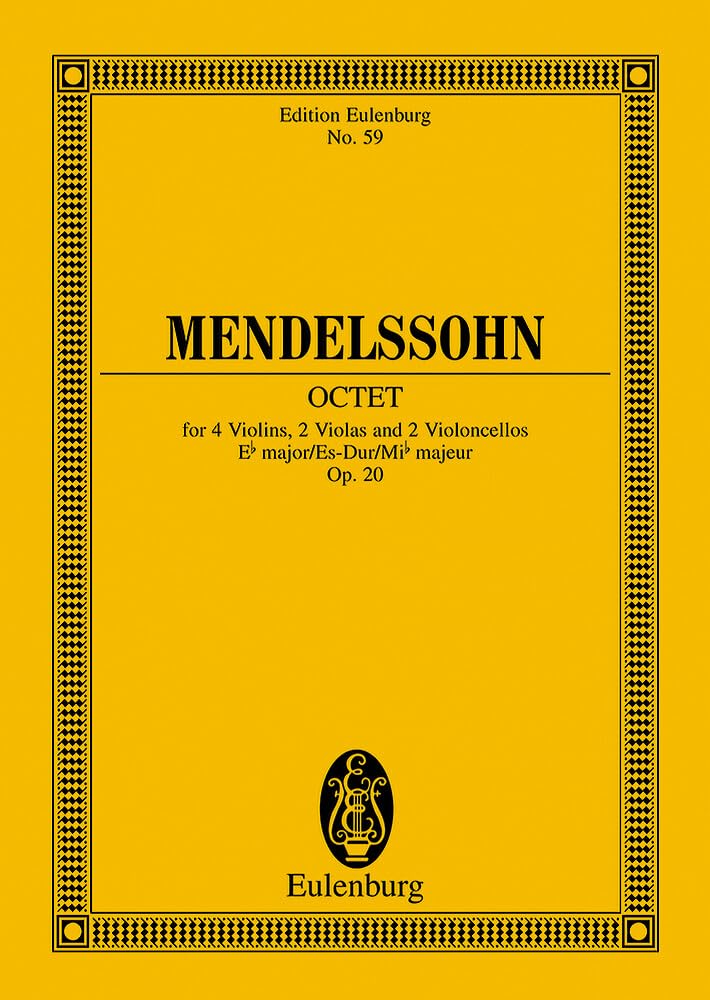 Oktett Es-Dur: op. 20. 4 Violinen, 2 Violen und 2 Violoncelli. Studienpartitur. (Eulenburg Studienpartituren) Arts & Music