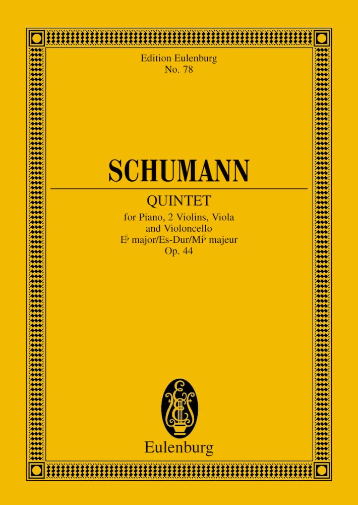 Klavierquintett Es-Dur: op. 44. Klavier, 2 Violinen, Viola und Violoncello. Studienpartitur. (Eulenburg Studienpartituren) Sheet Music