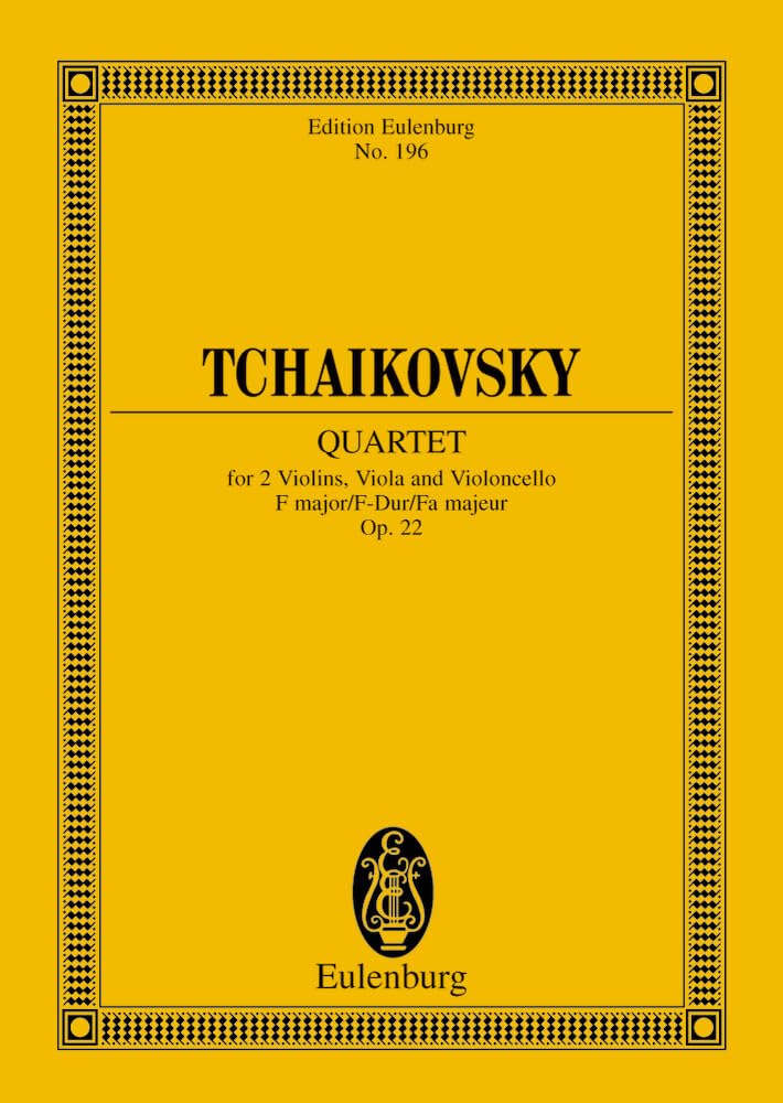 Quatuor à cordes No. 2 Fa majeur: op. 22. CW 91. string quartet. Partition d'étude. book