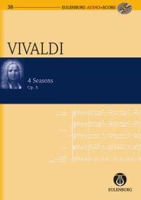 Die vier Jahreszeiten: op. 8. RV 269, 315, 293, 297. Violine, Streicher und Basso continuo. Studienpartitur. (Eulenburg Audio+Score, Band 38) Sheet Music