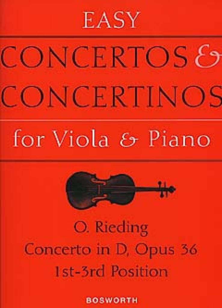 Concertino in D-Dur, Opus 36 für Viola und Klavier: Easy Concertos and Concertinos Sheet Music