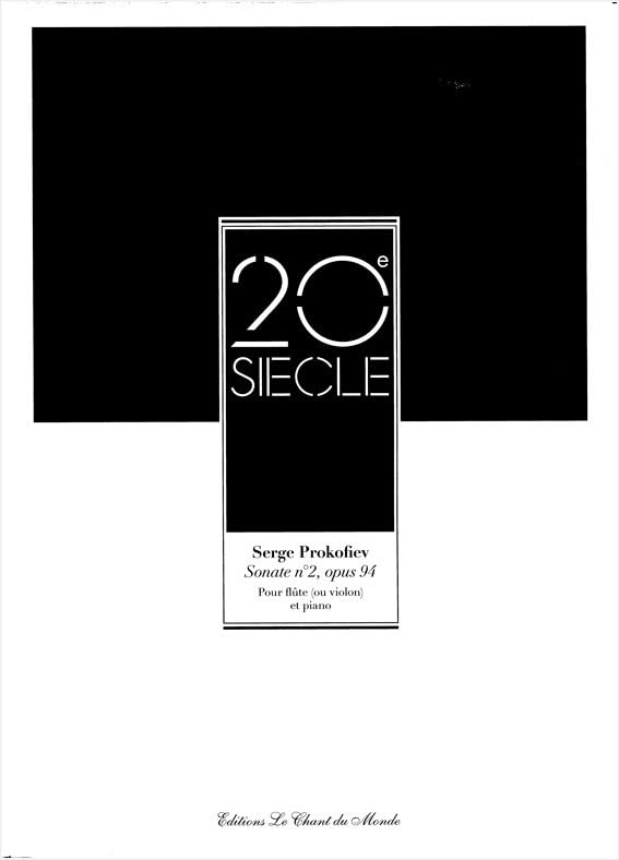 Sergei Prokofiev: Sonate No. 2 Op.94 In D. Partitions pour Flûte Traversière, Piano cd
