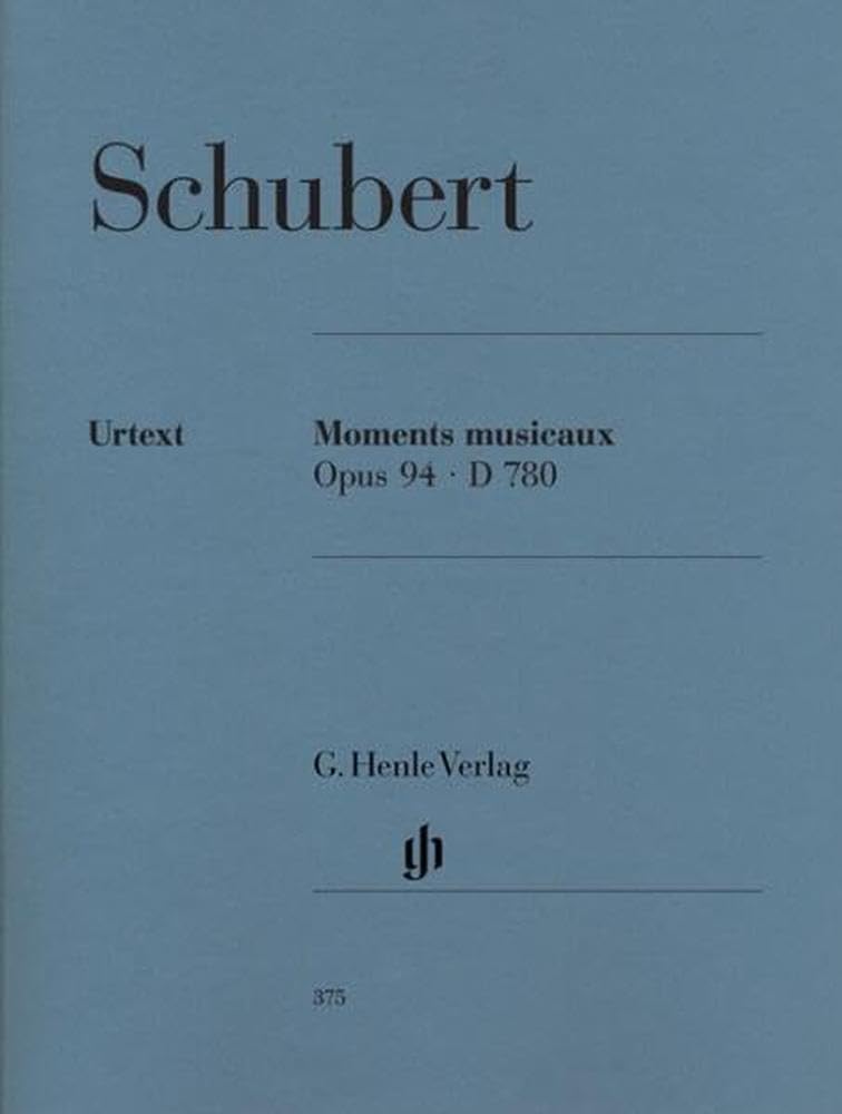 Moments musicaux op. 94 D 780. Klavier: Besetzung: Klavier zu zwei Händen (G. Henle Urtext-Ausgabe) Sheet Music