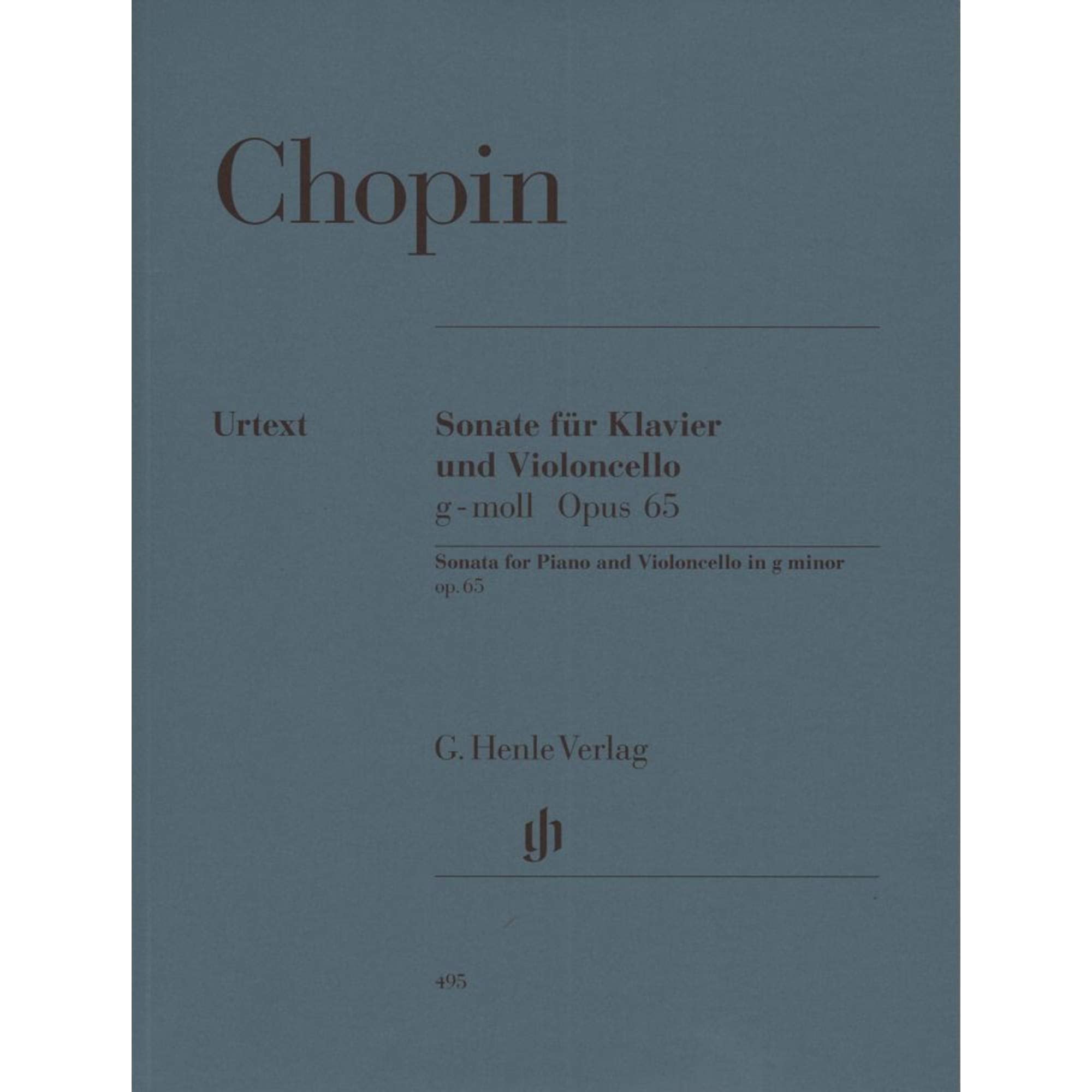 Sonate G-Moll Op 65. Violoncello, Klavier: Besetzung: Violoncello und Klavier (G. Henle Urtext-Ausgabe) Art & Literature