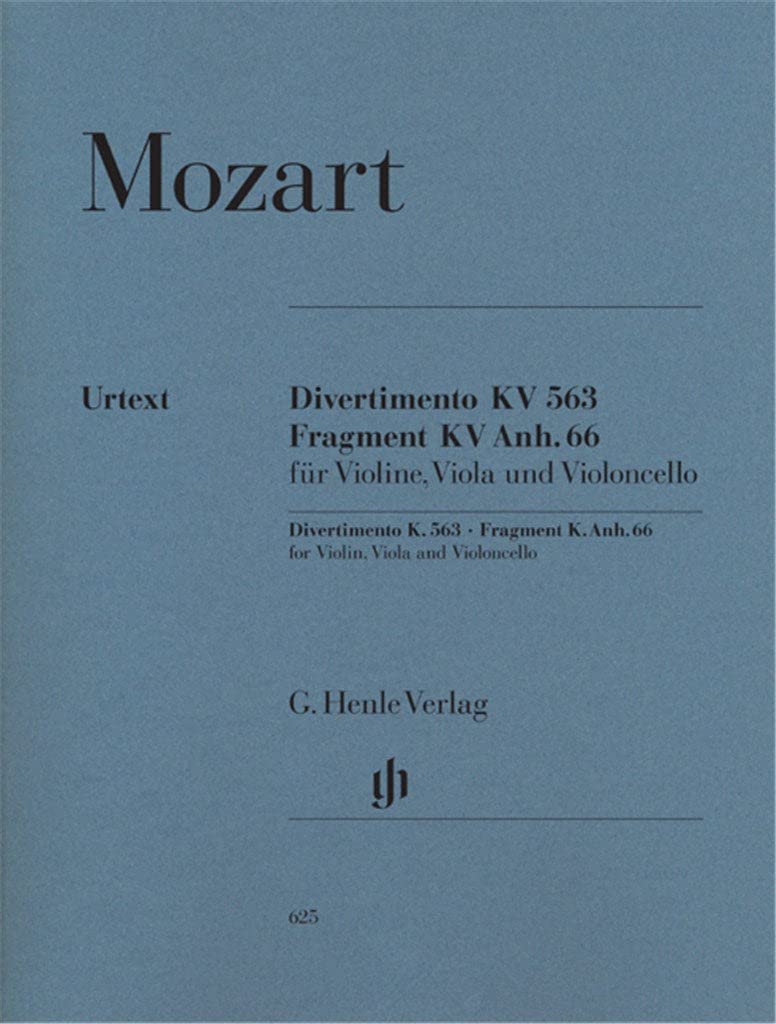 Streichtrio Es-dur KV 563: Besetzung: Streichduos und -trios (G. Henle Urtext-Ausgabe) Sheet Music