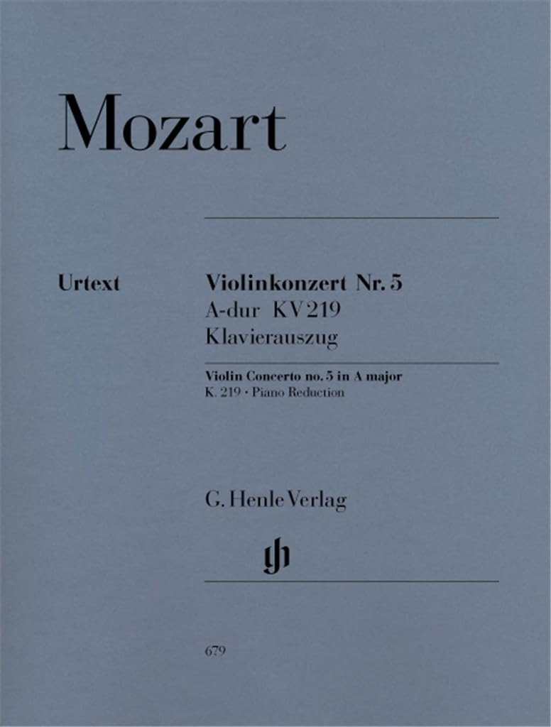 Concerto K219 La Majeur --- Violon/Piano book