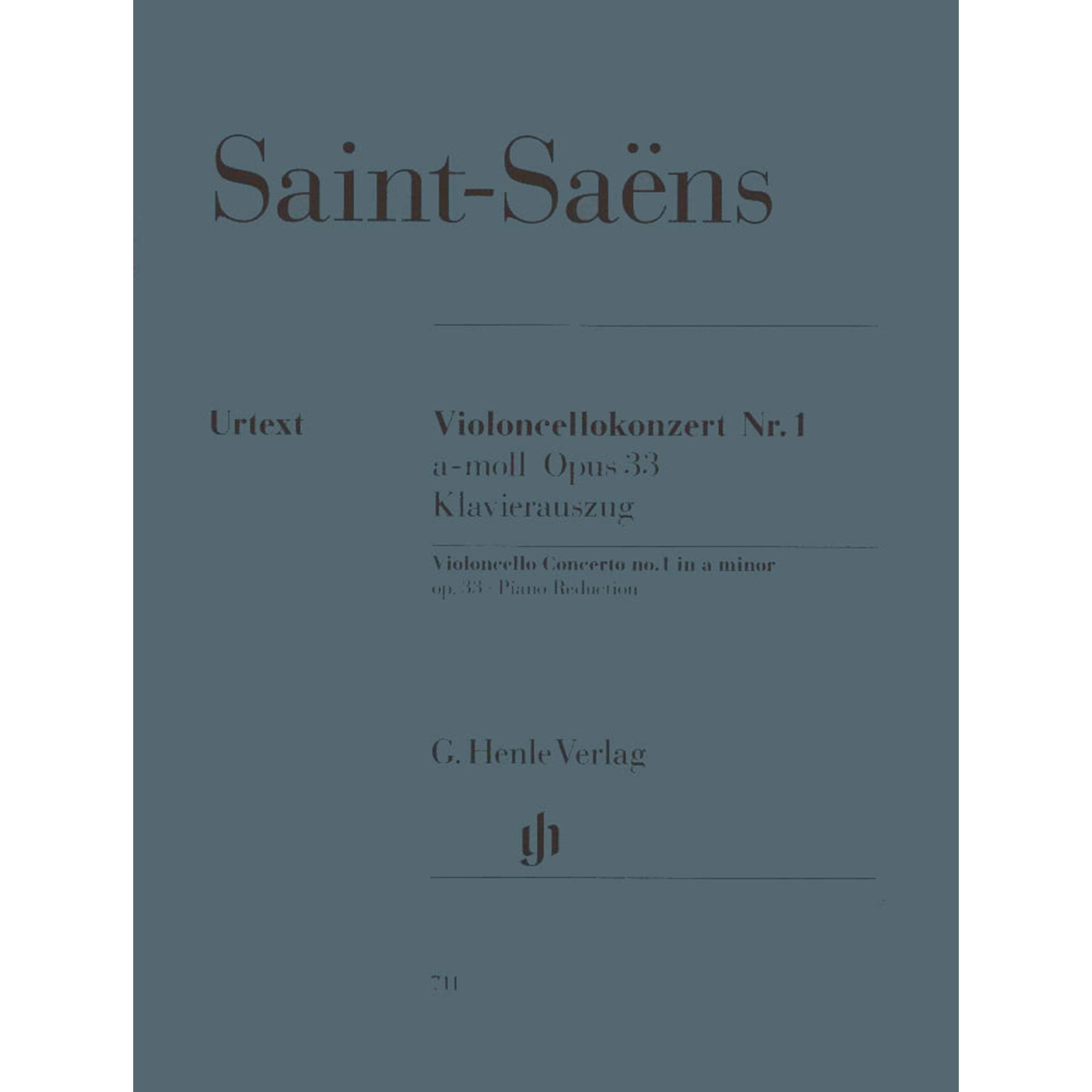 Violoncellokonzert Nr. 1 a-moll Opus 33, Klavierauszug: Besetzung: Violoncello und Klavier (G. Henle Urtext-Ausgabe) Sheet Music