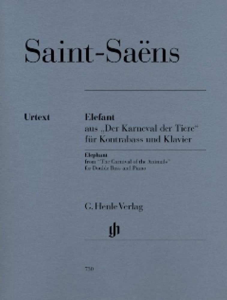 Elefant (Karneval der Tiere). Kontrabass, Klavier: Besetzung: Kontrabass und Klavier (G. Henle Urtext-Ausgabe) Sheet Music