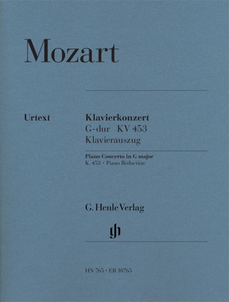 Klavierkonzert G-dur KV 453: Besetzung: Zwei Klaviere zu vier Händen (G. Henle Urtext-Ausgabe) Sheet Music
