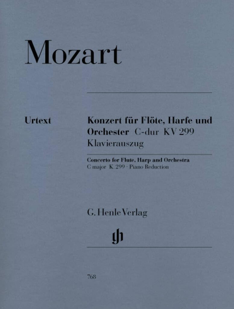 Konzert C-Dur KV 299 Fl Ha Orch. Flöte, Harfe, Klavier: Besetzung: Flöte und Klavier (G. Henle Urtext-Ausgabe) Sheet Music