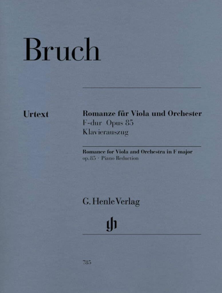 Max Bruch - Romanze F-dur op. 85 für Viola und Orchester Sheet Music