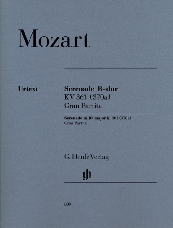 Wolfgang Amadeus Mozart - Serenade „Gran Partita“ B-dur KV 361 für 2 Oboen, 2 Klarinetten, 2 Bassetthörner, 4 Hörner, 2 Fagotte und Kontrabass Sheet Music