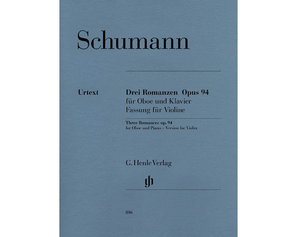 Robert Schumann - Drei Romanzen op. 94 für Oboe und Klavier Sheet Music