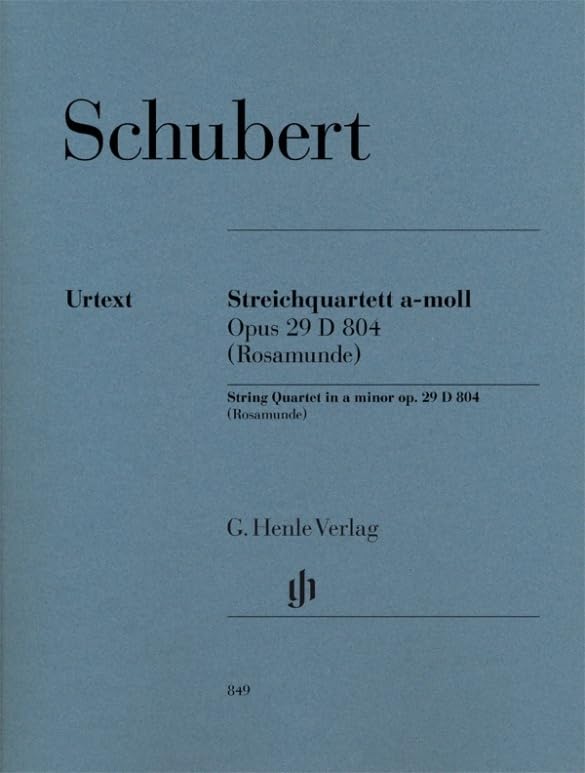 Streichquartett a-moll op. 29 D 804 ''Rosamunde'': Besetzung: Streichquartette (G. Henle Urtext-Ausgabe) Sheet Music