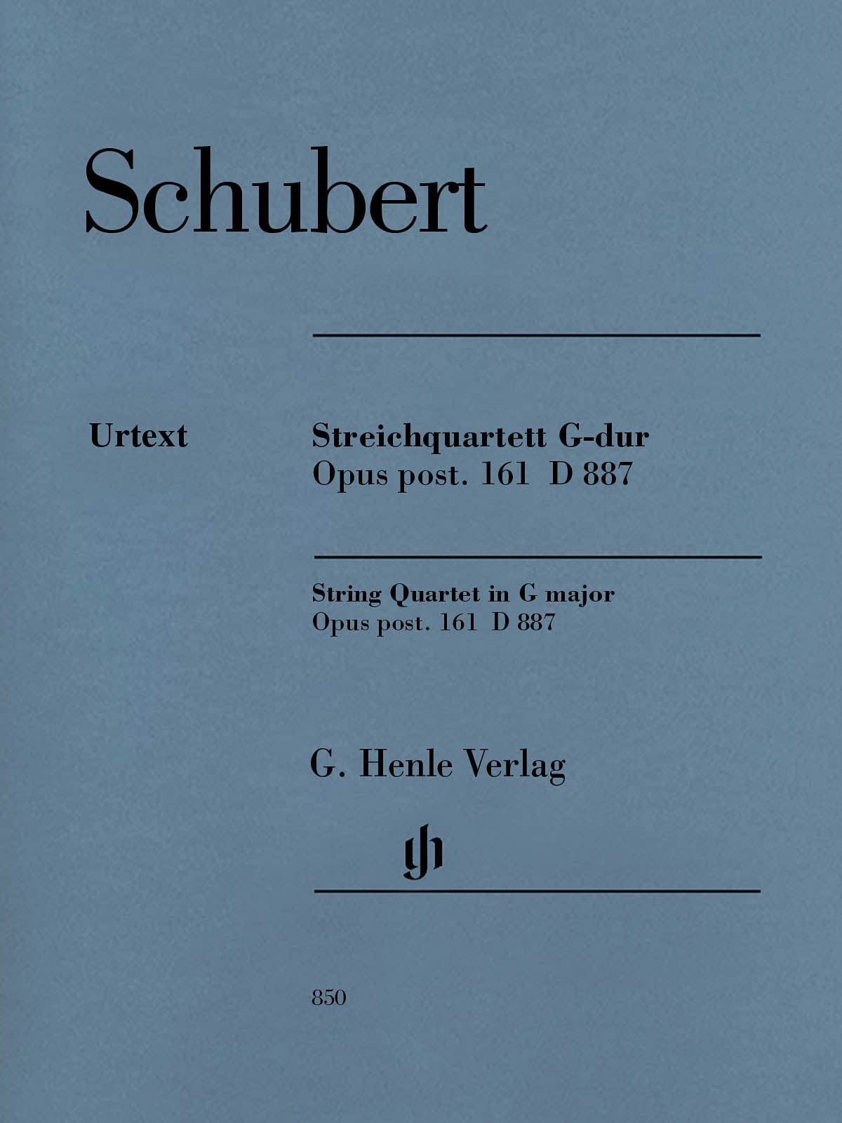 Streichquartett G-dur op. post. 161 D 887: Besetzung: Streichquartette (G. Henle Urtext-Ausgabe) Sheet Music