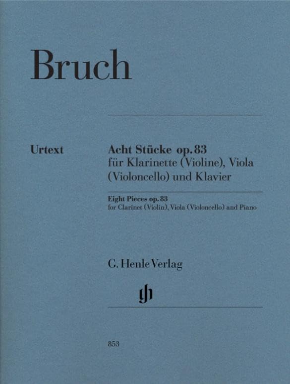 Max Bruch - Acht Stücke op. 83 für Klarinette (Violine), Viola (Violoncello) und Klavier Sheet Music