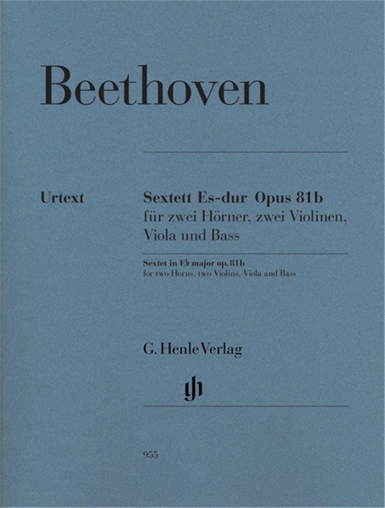 Sextett Es-dur op. 81b für zwei Hörner, zwei Violinen, Viola und Bass: Mit Stimmen für Horn in Es und F: Besetzung: Kammermusik mit Blasinstrumenten (G. Henle Urtext-Ausgabe) Sheet Music
