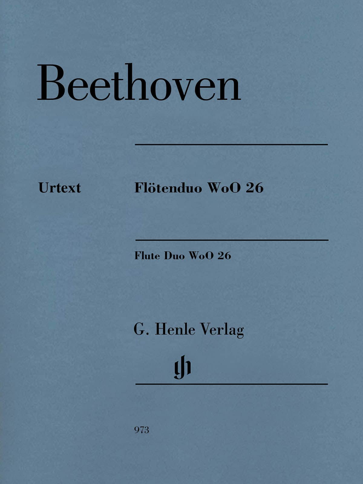Duo für 2 Flöten WoO 26: Besetzung: Kammermusik mit Blasinstrumenten (G. Henle Urtext-Ausgabe) Sheet Music