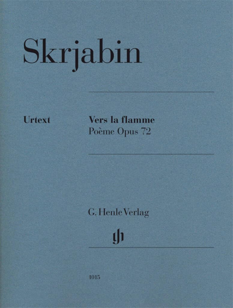 Alexander Skrjabin - Vers la flamme, Poème op. 72 book
