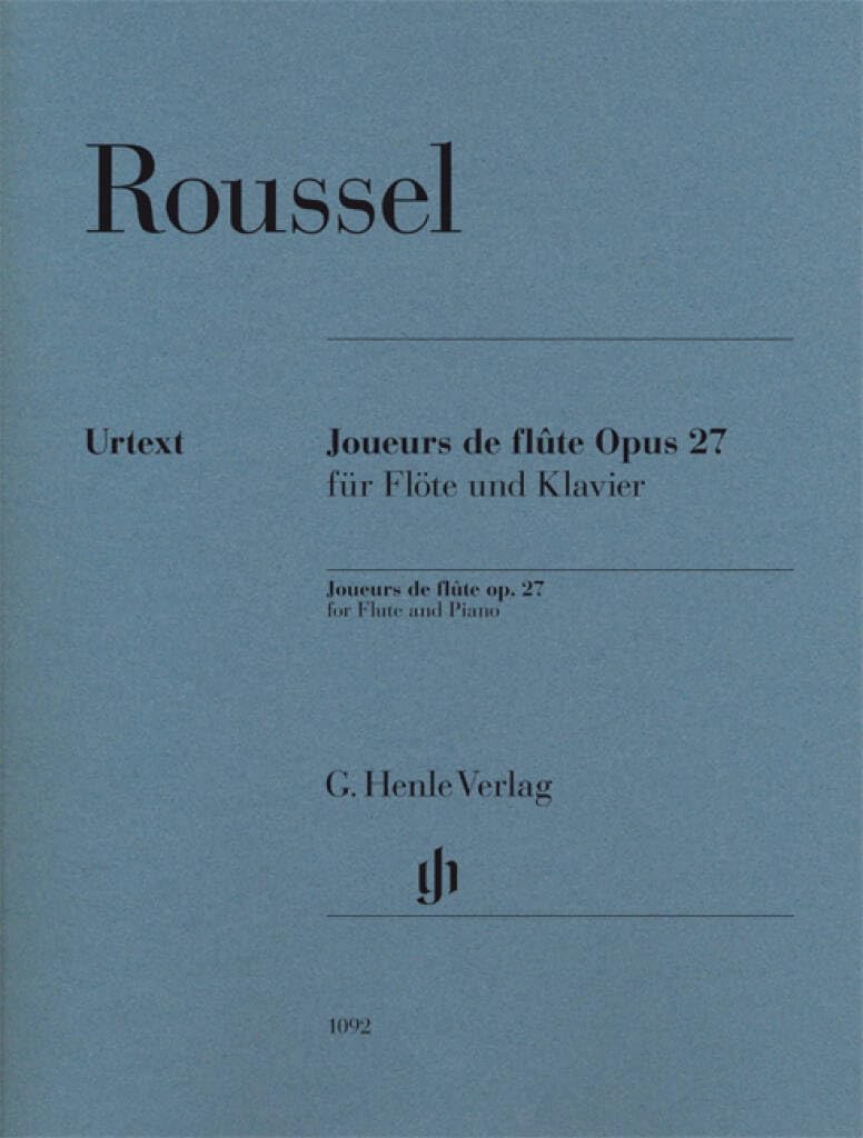 Albert Roussel - Joueurs de flûte op. 27 . für Flöte und Klavier book