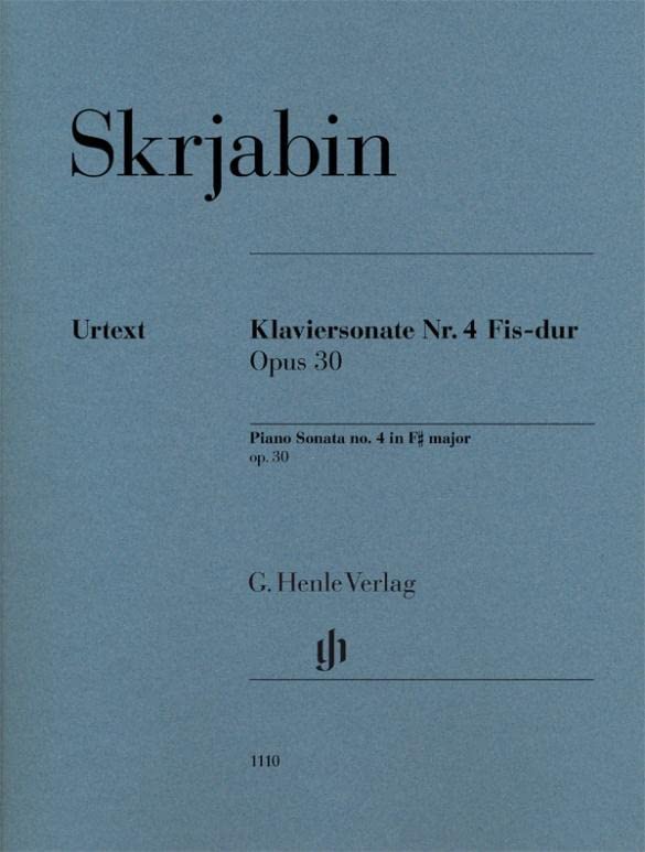 Klaviersonate Nr. 4 Fis-dur op. 30: Besetzung: Klavier zu zwei Händen (G. Henle Urtext-Ausgabe) Sheet Music