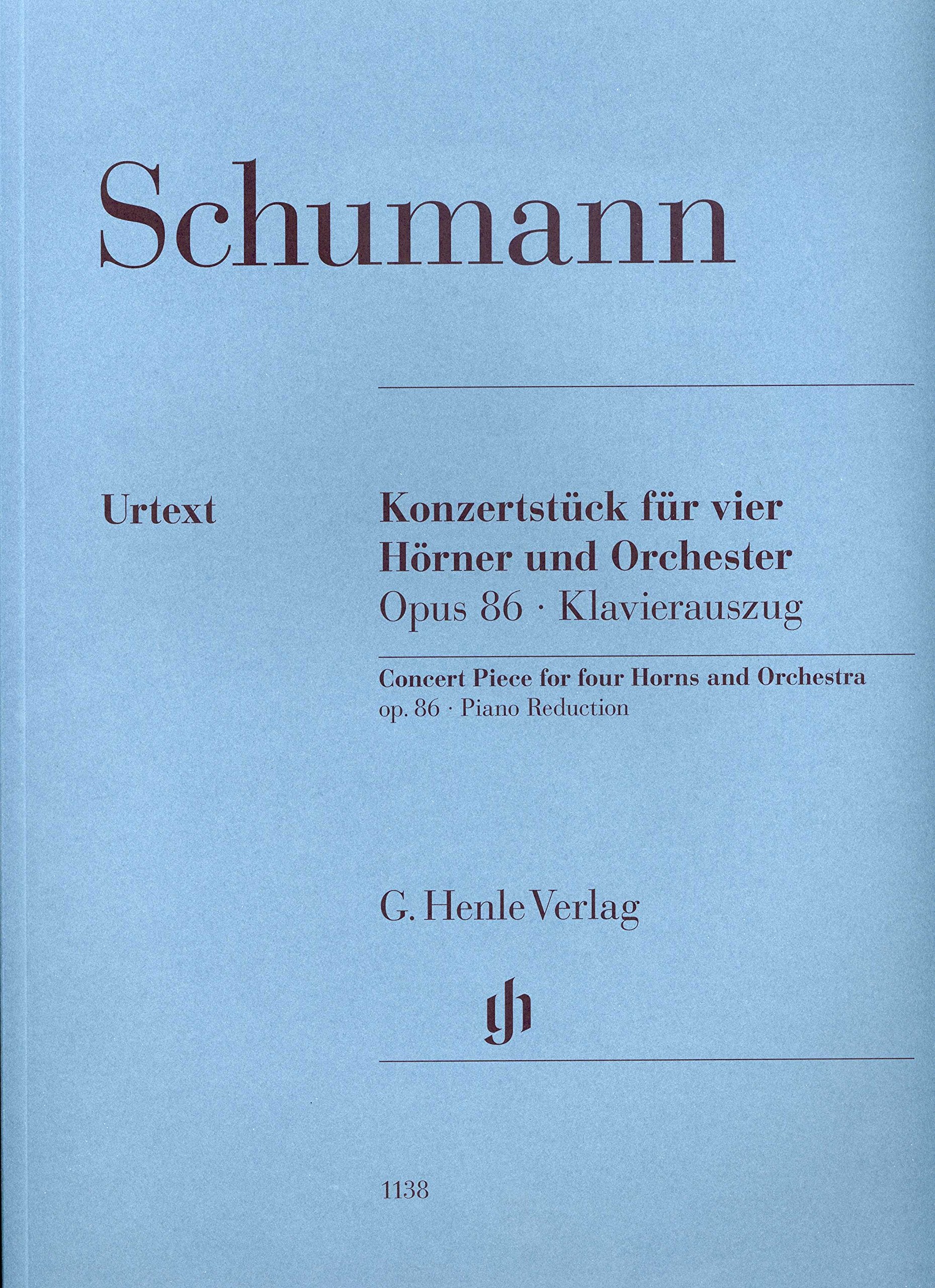 Konzertstück für 4 Hörner und Orchester op. 86 KA: Besetzung: Kammermusik mit Blasinstrumenten (G. Henle Urtext-Ausgabe) Art & Literature Books