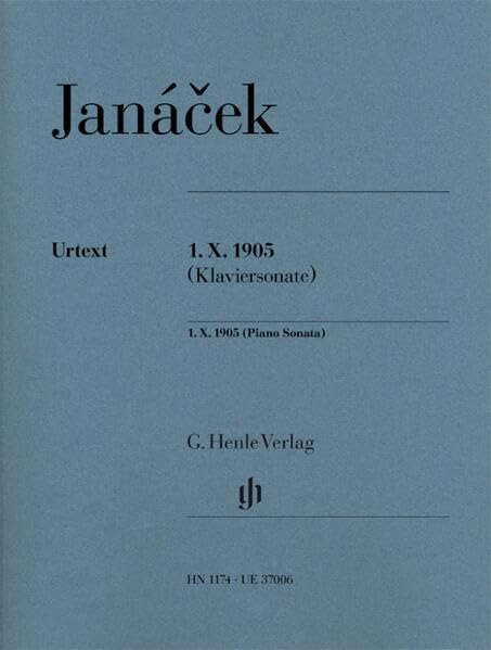 1. X. 1905 (Klaviersonate): Besetzung: Klavier zu zwei Händen (G. Henle Urtext-Ausgabe) Sheet Music