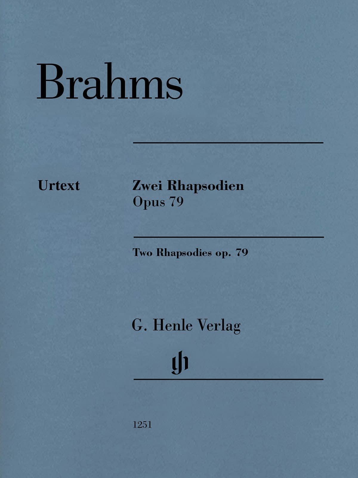 Zwei Rhapsodien op. 79 für Klavier zu zwei Händen Sheet Music
