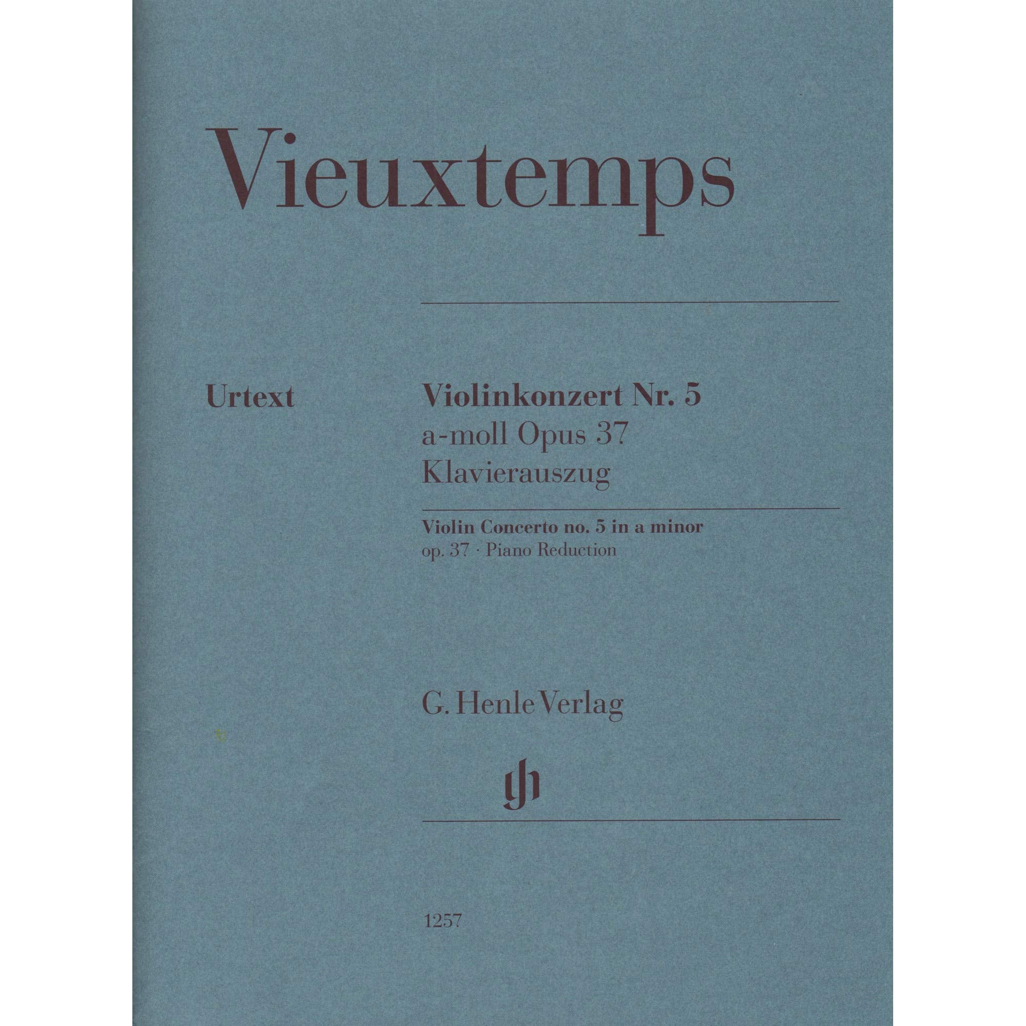 Violinkonzert Nr. 5 a-moll op. 37; Klavierauszug: Besetzung: Violine und Klavier (G. Henle Urtext-Ausgabe) Sheet Music