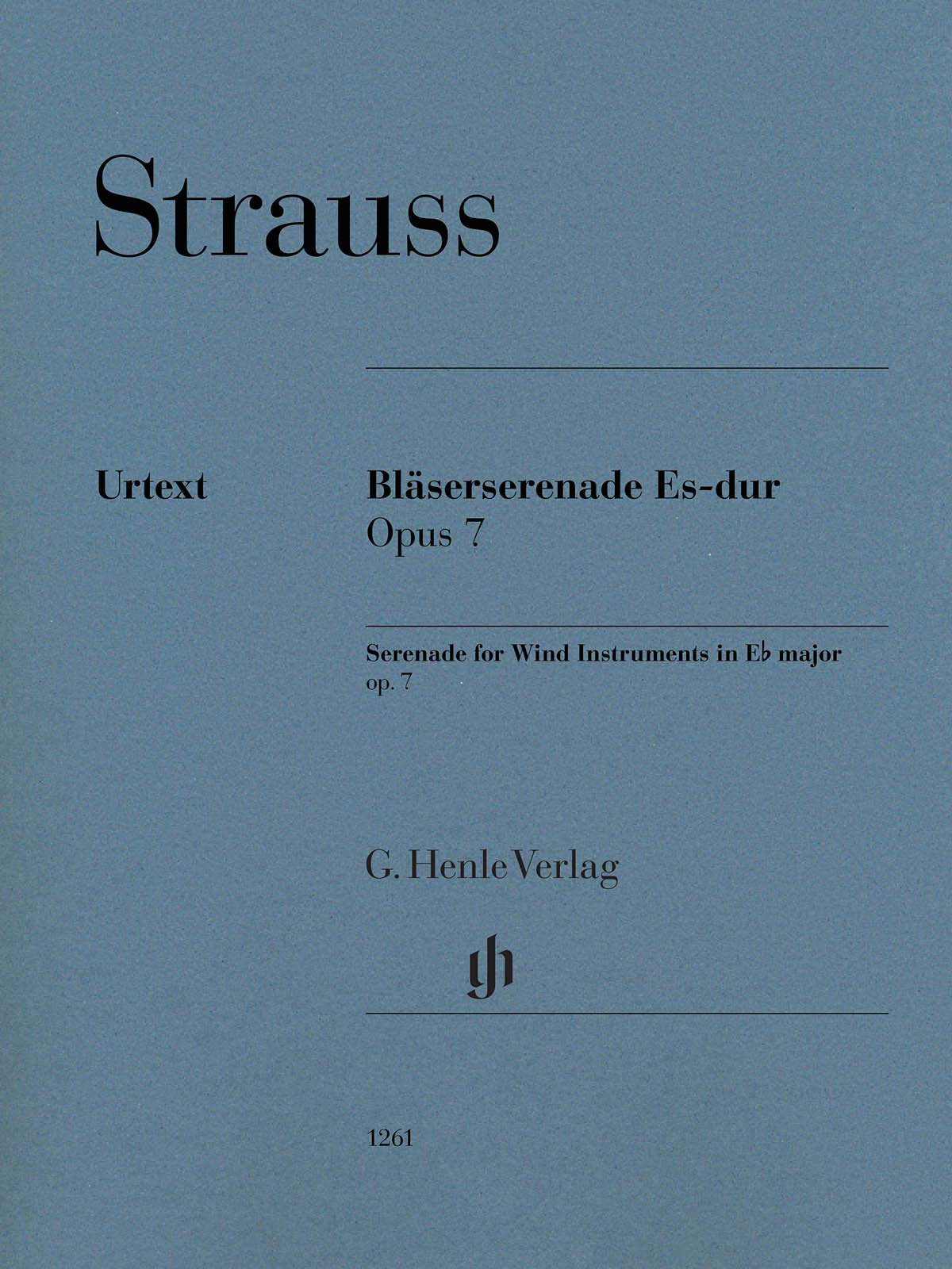 Bläserserenade Es-dur op. 7: Besetzung: Kammermusik mit Blasinstrumenten (G. Henle Urtext-Ausgabe) Sheet Music