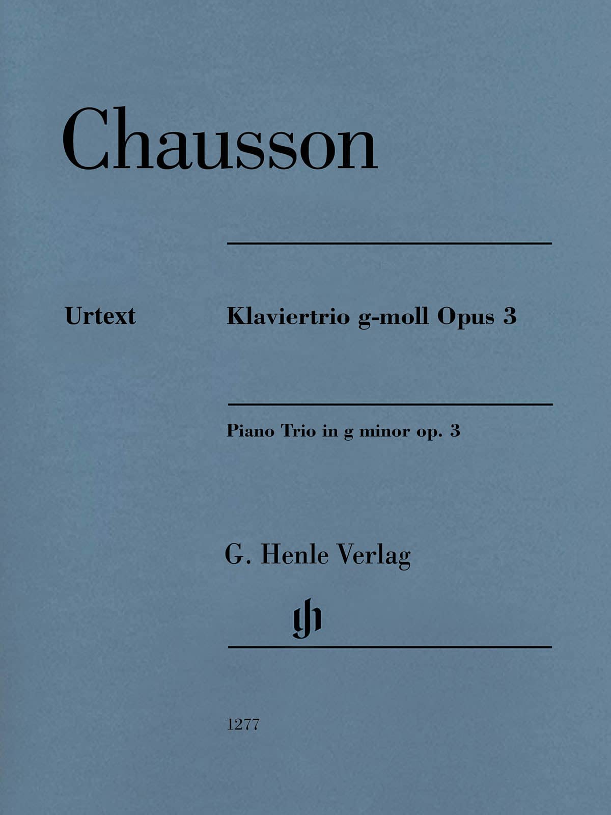 Klaviertrio g-moll op. 3: Besetzung: Klaviertrios (G. Henle Urtext-Ausgabe) Sheet Music