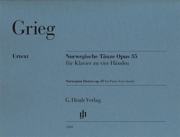 Norwegische Tänze op. 35 für Klavier zu vier Händen: Klavier zu zwei Händen (G. Henle Urtext-Ausgabe) Art & Literature Books
