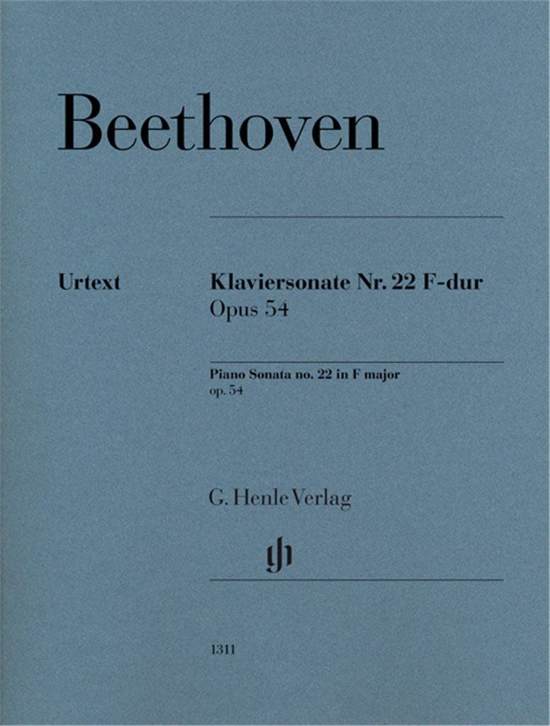 Klaviersonate Nr. 22 F-dur op. 54: Besetzung: Klavier zu zwei Händen (G. Henle Urtext-Ausgabe) Sheet Music