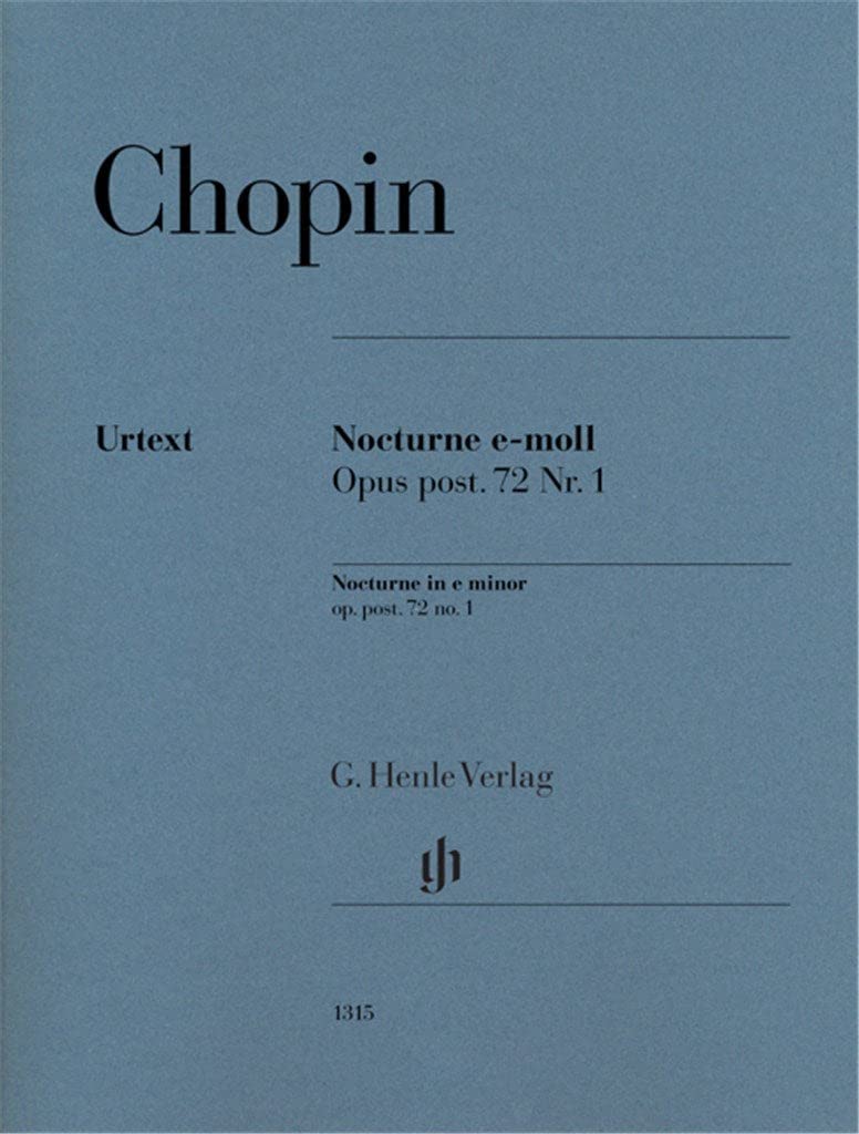 Nocturne e-moll op. post. 72 Nr. 1: Besetzung: Klavier zu zwei Händen (G. Henle Urtext-Ausgabe) Sheet Music