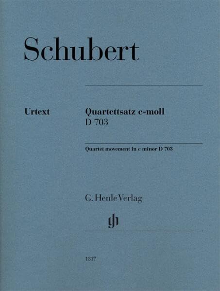Quartettsatz c-moll D 703: Besetzung: Streichquartette (G. Henle Urtext-Ausgabe) Sheet Music