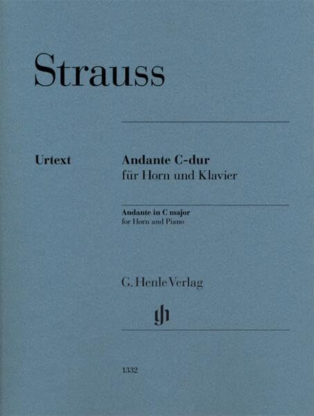 Andante C-dur für Horn und Klavier: Besetzung: Horn und Klavier (G. Henle Urtext-Ausgabe) Sheet Music