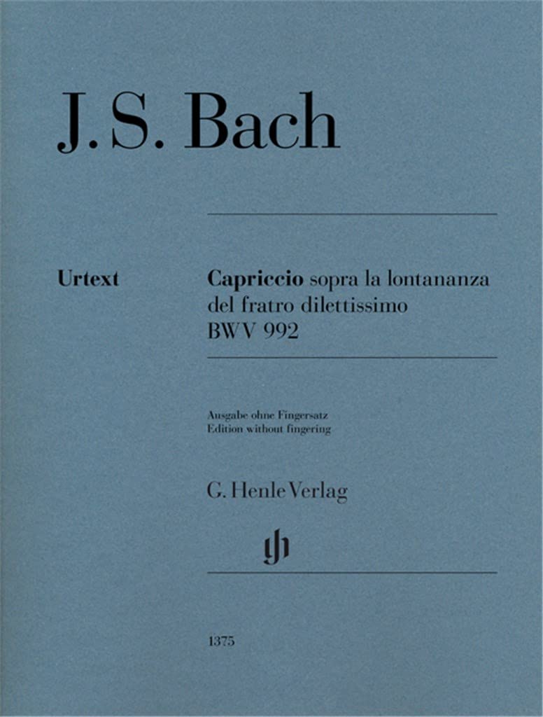 Capriccio sopra la lontananza del fratro dilettissimo BWV 992 en sib majeur (version sans doigtés) --- Piano book