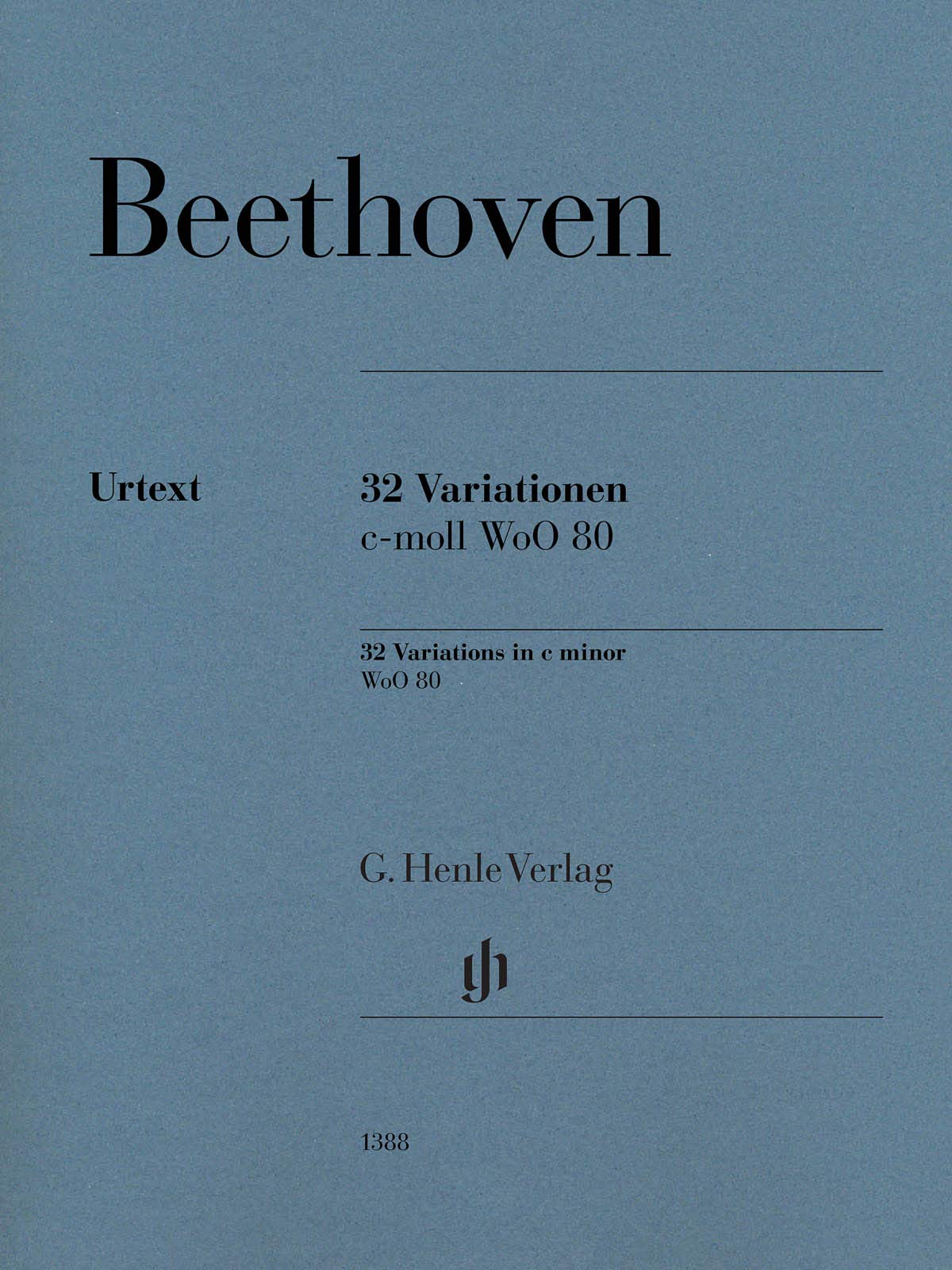 32 Variationen c-moll WoO 80 für Klavier 2ms: Besetzung: Klavier zu zwei Händen (G. Henle Urtext-Ausgabe) Sheet Music