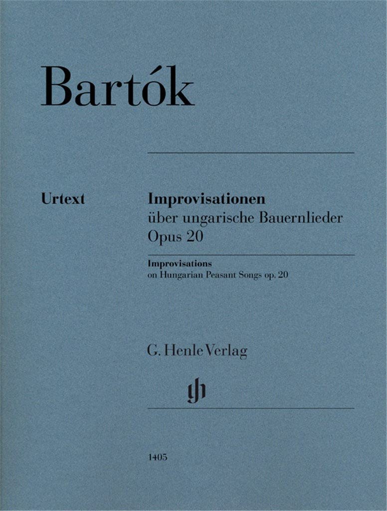 Improvisations sur des chants paysans hongrois opus 20 --- piano book