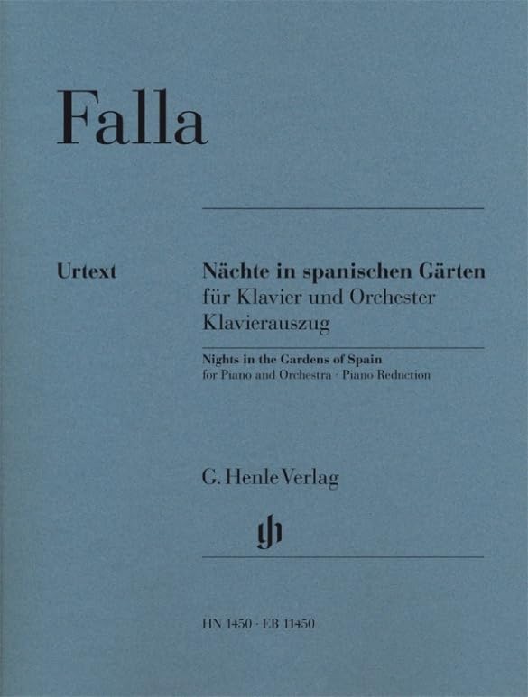 Nächte in spanischen Gärten für Klavier und Orchester; Klavierauszug: Besetzung: Zwei Klaviere zu vier Händen (G. Henle Urtext-Ausgabe) Essays & Short Stories