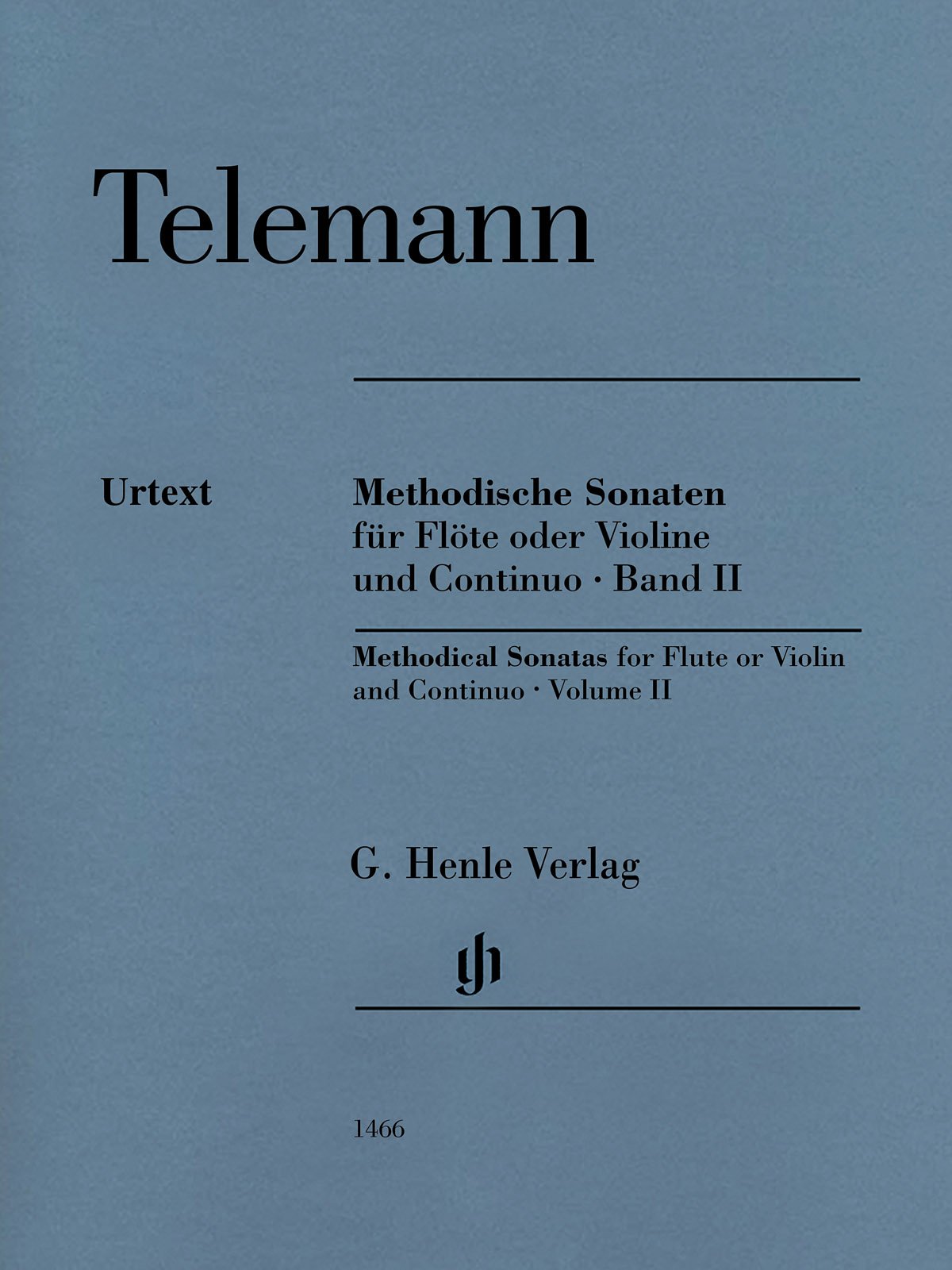 Methodische Sonaten für Flöte oder Violine und Continuo, Band II: Besetzung: Flöte und Klavier (G. Henle Urtext-Ausgabe) Sheet Music
