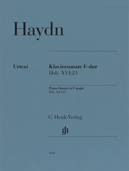 Klaviersonate F-dur Hob. XVI:23: Besetzung: Klavier zu zwei Händen (G. Henle Urtext-Ausgabe) Sheet Music