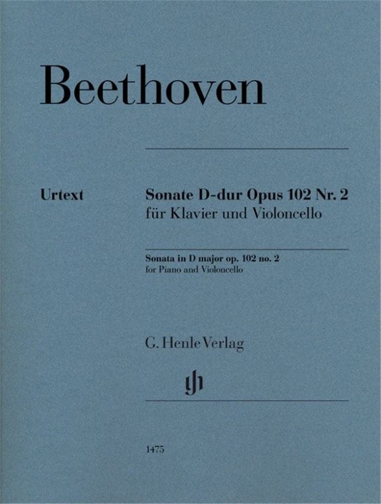 Violoncellosonate D-dur op. 102 Nr. 2: Besetzung: Violoncello und Klavier (G. Henle Urtext-Ausgabe) Sheet Music
