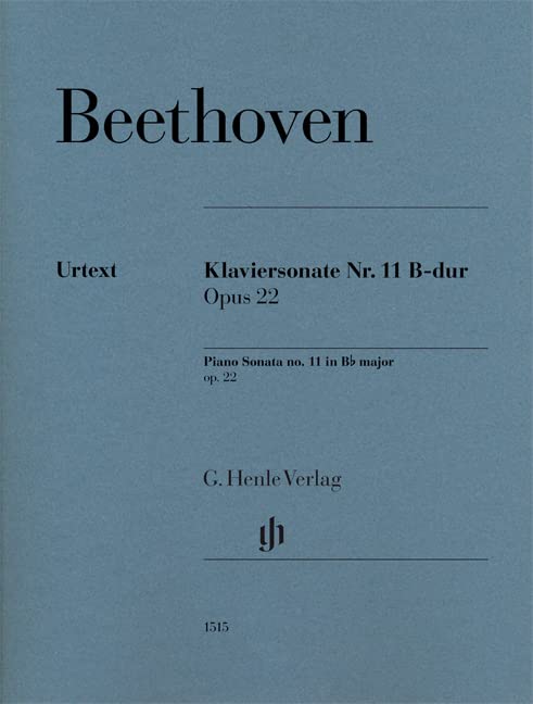 Klaviersonate Nr. 11 B-dur op. 22: Besetzung: Klavier zu zwei Händen (G. Henle Urtext-Ausgabe) Sheet Music
